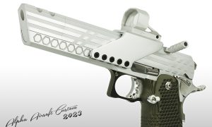 Alpha Airsoft Custom Smoking Holes Open Gun with SHIELD SIGHT RMSx
